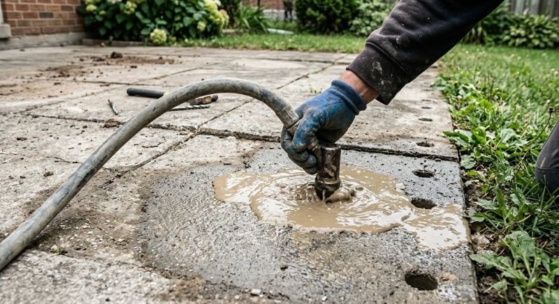 Patio Mudjacking in Des Moines, IA